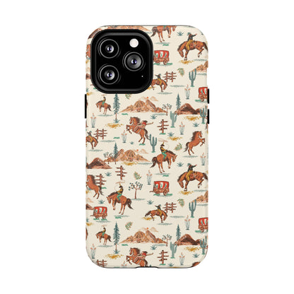 Western Cowboy Pattern Tough Magnetic Phone Case