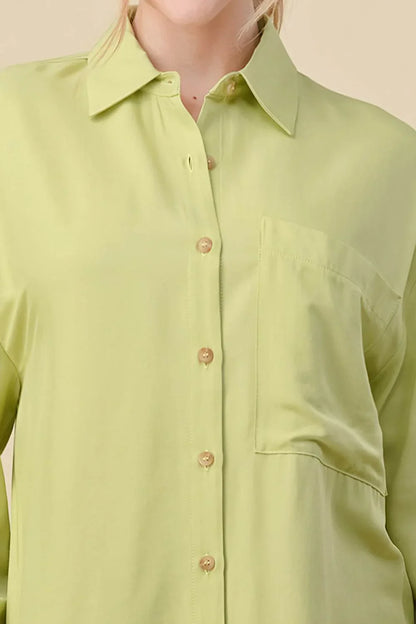 BASIC COLLARED BUTTON DOWN LONG SLEEVES SHIRTS