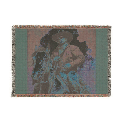 Cowboy Rider Woven Blanket