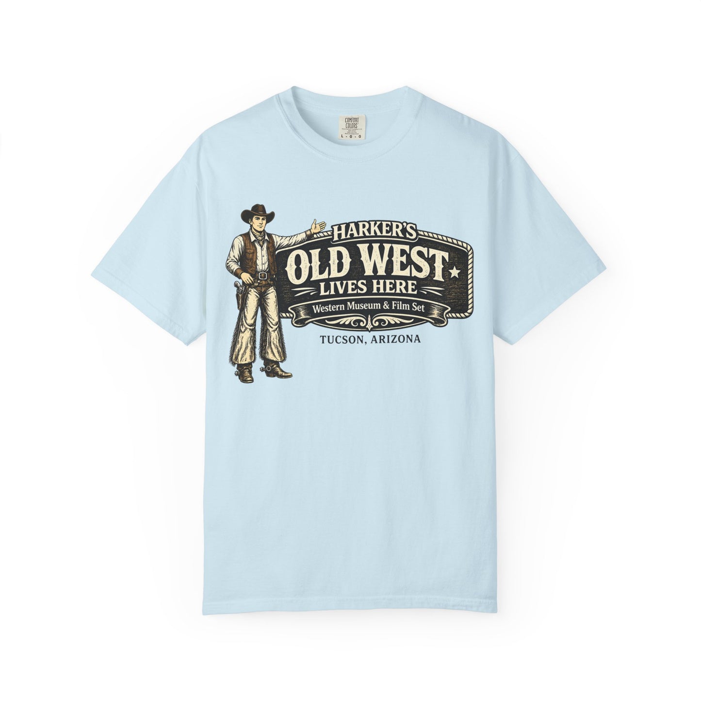 Harker's Old West Lives Here T-Shirt — Vintage Cowboy Tucson Arizona Tee