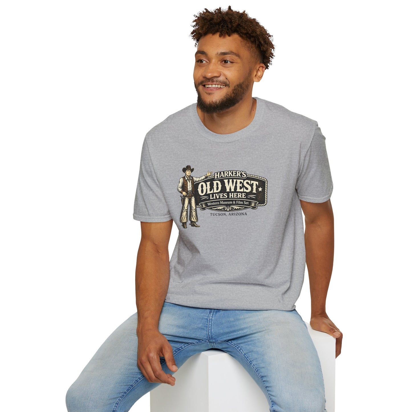 Harker's Old West T-Shirt – “Harker’s Old West Lives Here” Vintage Western Tee