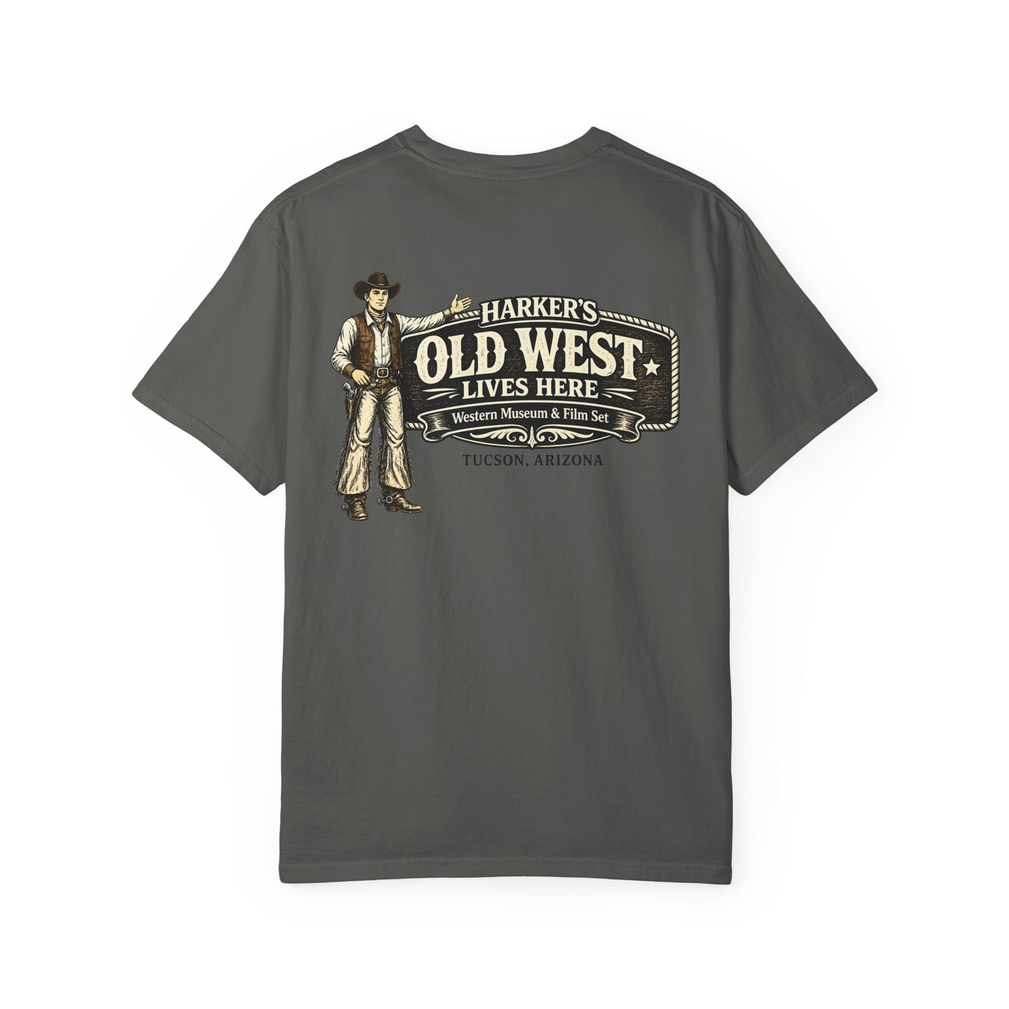 Harker's Old West Lives Here Unisex T-Shirt — Harker’s Tucson Vintage Western Tee