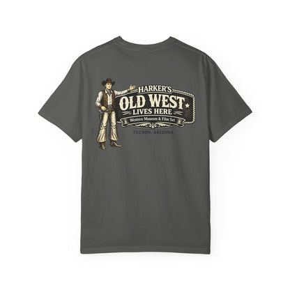 Harker's Old West Lives Here Unisex T-Shirt — Harker’s Tucson Vintage Western Tee