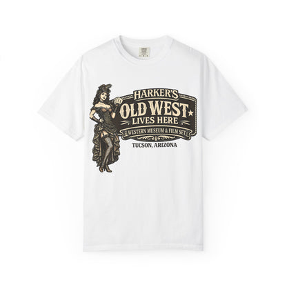 Harker's Old West Saloon T-Shirt —  Old West Lives Here” Vintage Tee