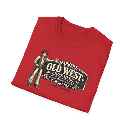 Harker's Old West T-Shirt – “Harker’s Old West Lives Here” Vintage Western Tee