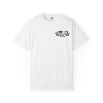 Harker's Bounty Hunter Unisex T-Shirt — “Harker’s Old West Lives Here” Vintage Western Tee