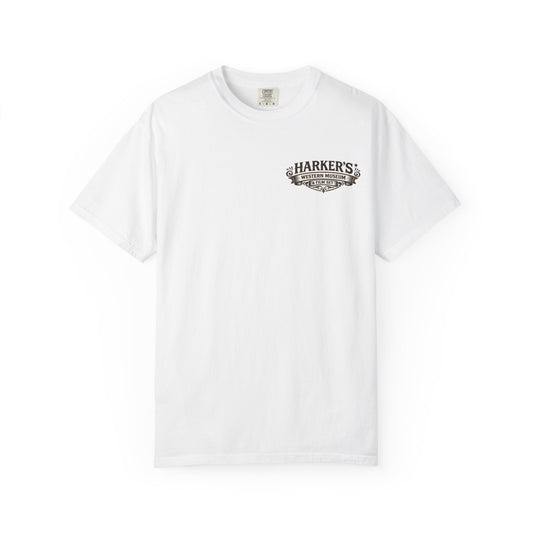 Harker's Bounty Hunter Unisex T-Shirt — “Harker’s Old West Lives Here” Vintage Western Tee