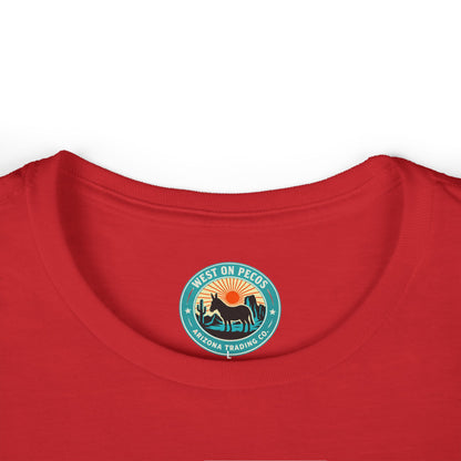 Western Cowgirl Riding Bucking Bronco T-Shirt — Vintage Rodeo Graphic Tee for Women
