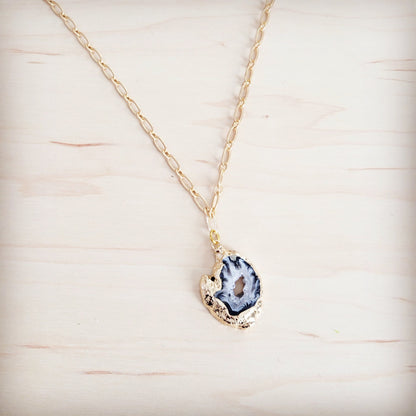 **Gilded Black Agate Necklace 257ma