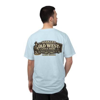Harker's Gambler Unisex T-Shirt — “Harker’s Old West Lives Here” Vintage Western Tee