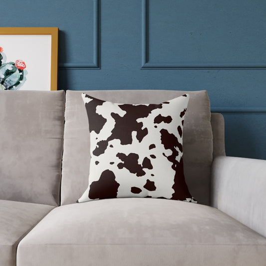 Cowprint and Cowgirl Boots Western-Themed Decorative Pillow
