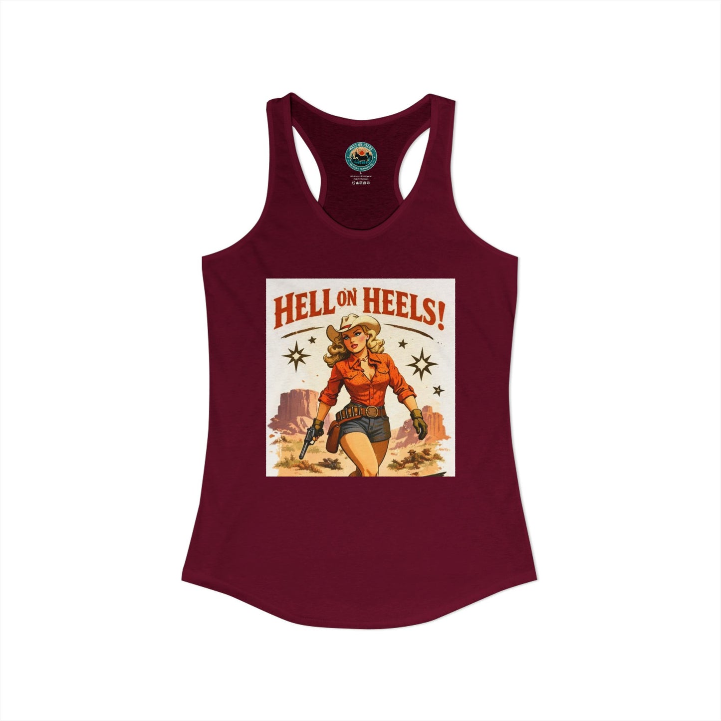 Hell on Heels Women's Ideal Racerback Tank T-shirt