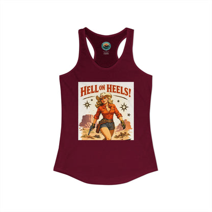 Hell on Heels Women's Ideal Racerback Tank T-shirt