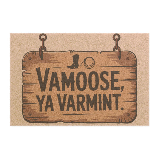 Quirky Doormat with Rustic Charm | Funny Home Decor, Welcome Mat, Gift for New Home, Indoor/Outdoor Rug, Housewarming Gift, Vamoose Ya [...]