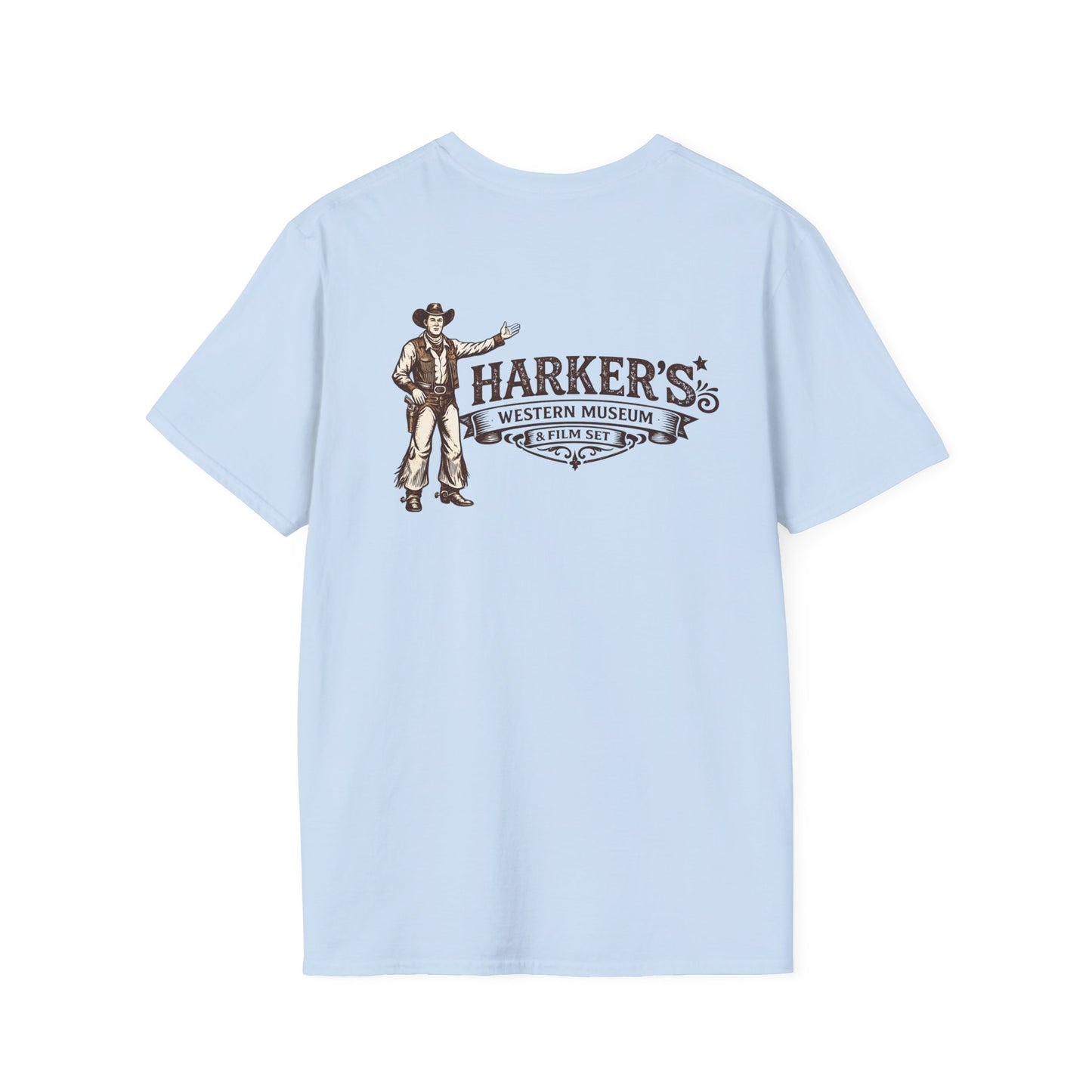 Harker's Western Museum Unisex T-Shirt — Harker's Vintage Chest Patch Style Tee