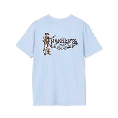 Harker's Western Museum Unisex T-Shirt — Harker's Vintage Chest Patch Style Tee