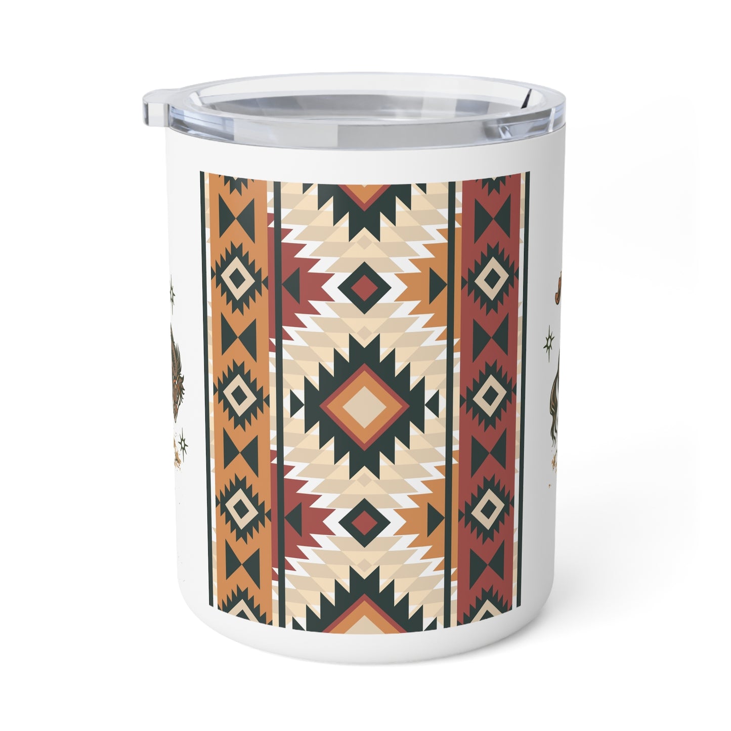 Southwestern Aztec Insulated Coffee Mug — 10oz Travel Tumbler
