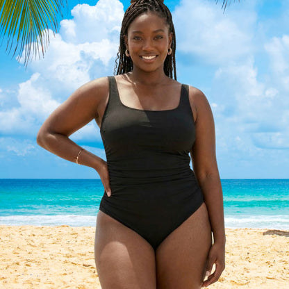 InstantFigure Swimsuit Scoop with shirred side One Piece 13592P