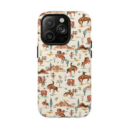 Western Cowboy Pattern Tough Magnetic Phone Case