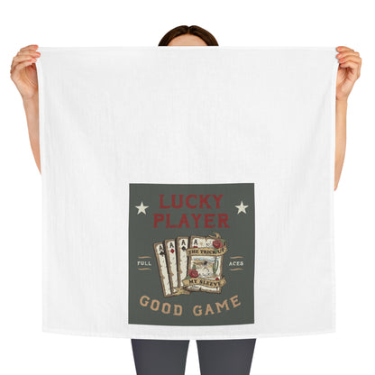 Lucky Player Vintage-Inspired Tea Towel for Gamers