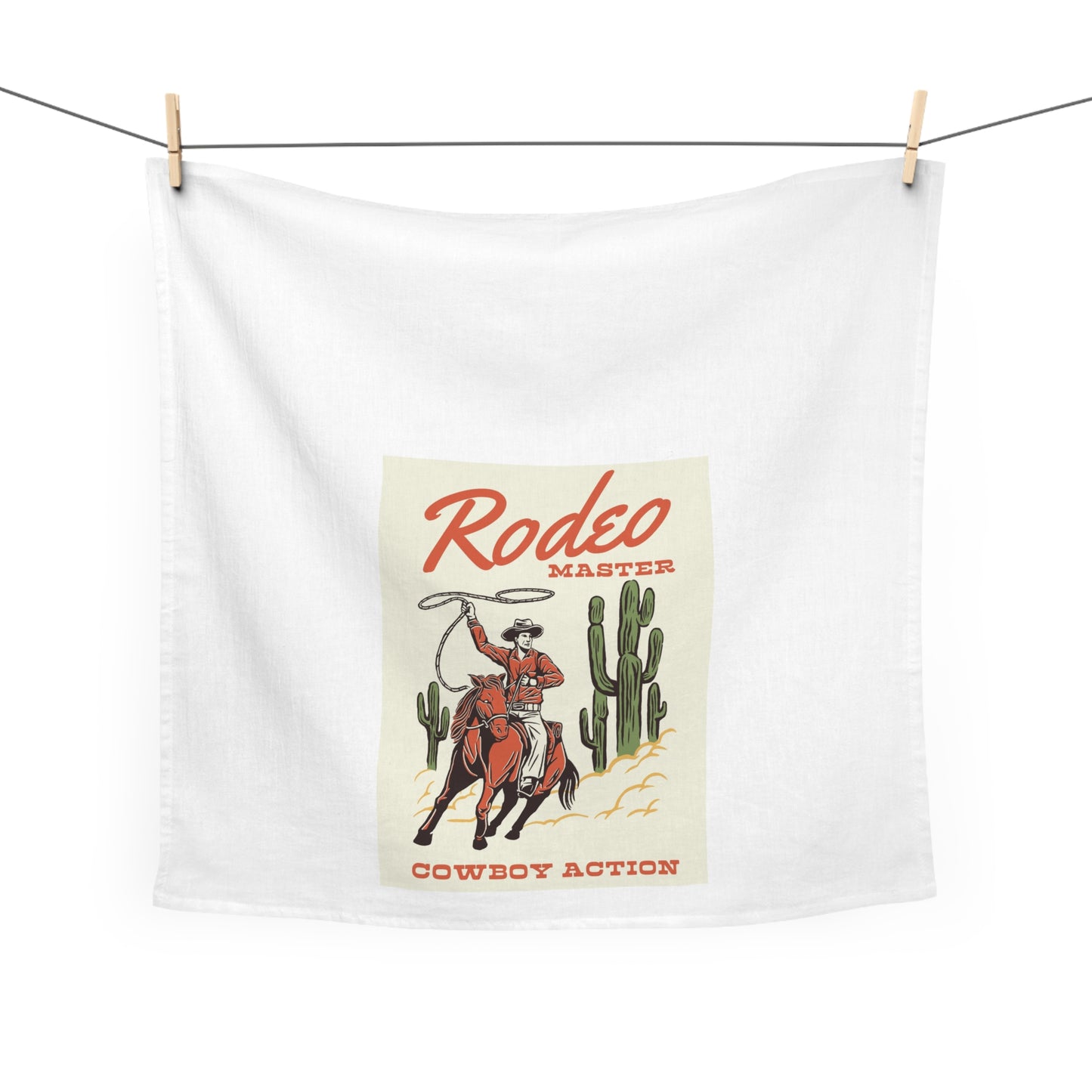 Rodeo Master Tea Towel - Western Kitchen Decor