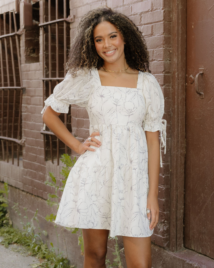 Cleo Puff Sleeve Mini Dress