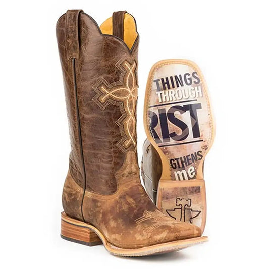 Tin Haul Ichthys Aroundus With 4:13 Sole - Men's Leather Cowboy Boot