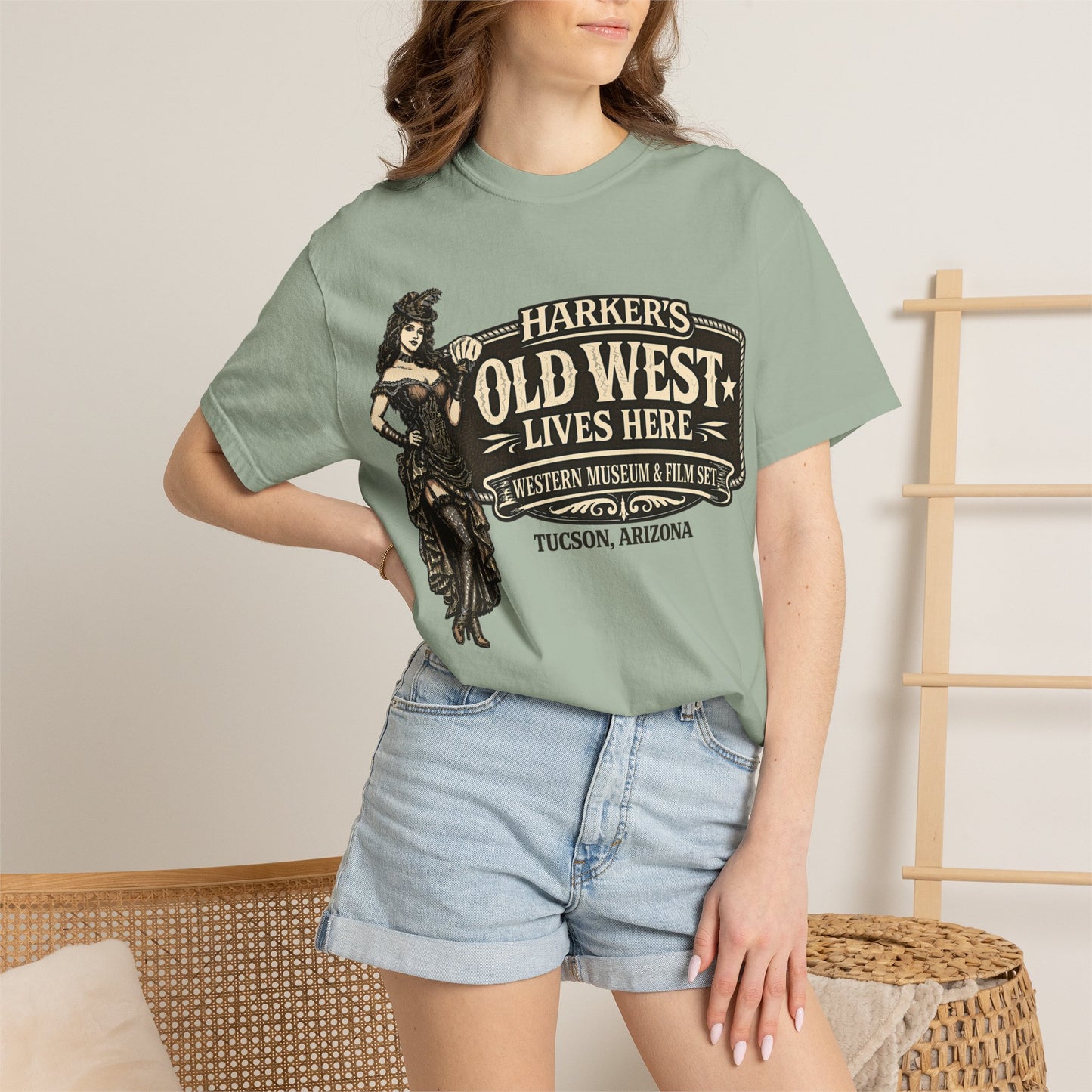 Harker's Old West Saloon T-Shirt —  Old West Lives Here” Vintage Tee