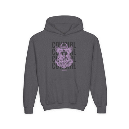 Girls Lavender Cowgirl Hooded Sweatshirt