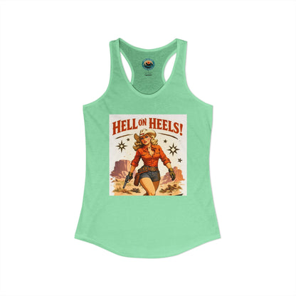 Hell on Heels Women's Ideal Racerback Tank T-shirt