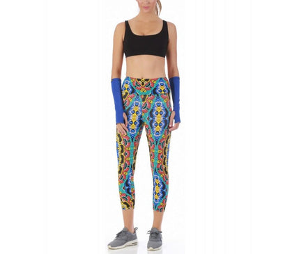 InstantFigure Activewear Capri Printed With Wide Waistband - 14504M