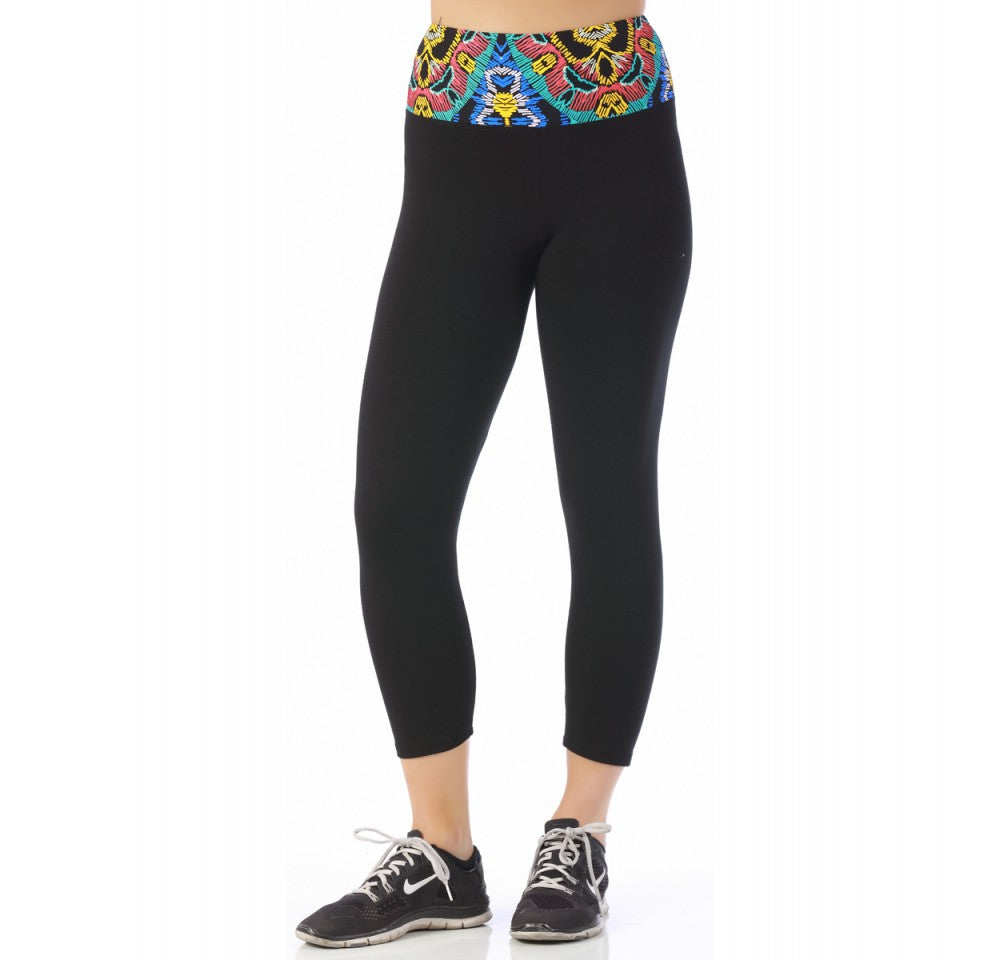 InstantFigure Activewear Capri With Contrast Waistband -144145