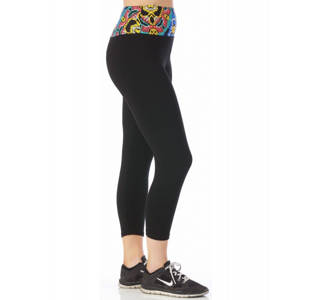 InstantFigure Activewear Capri With Contrast Waistband -144145
