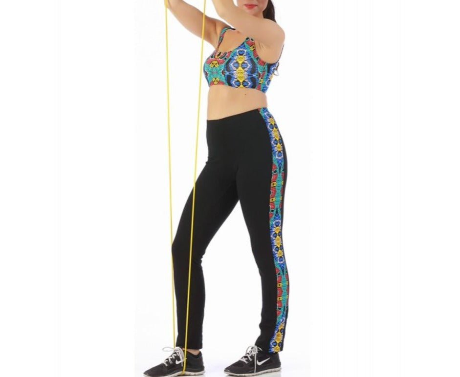 InstantFigure Activewear Printed Crop Top W/1inch Straps - 145006