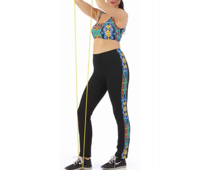 InstantFigure Activewear Printed Crop Top W/1inch Straps - 145006