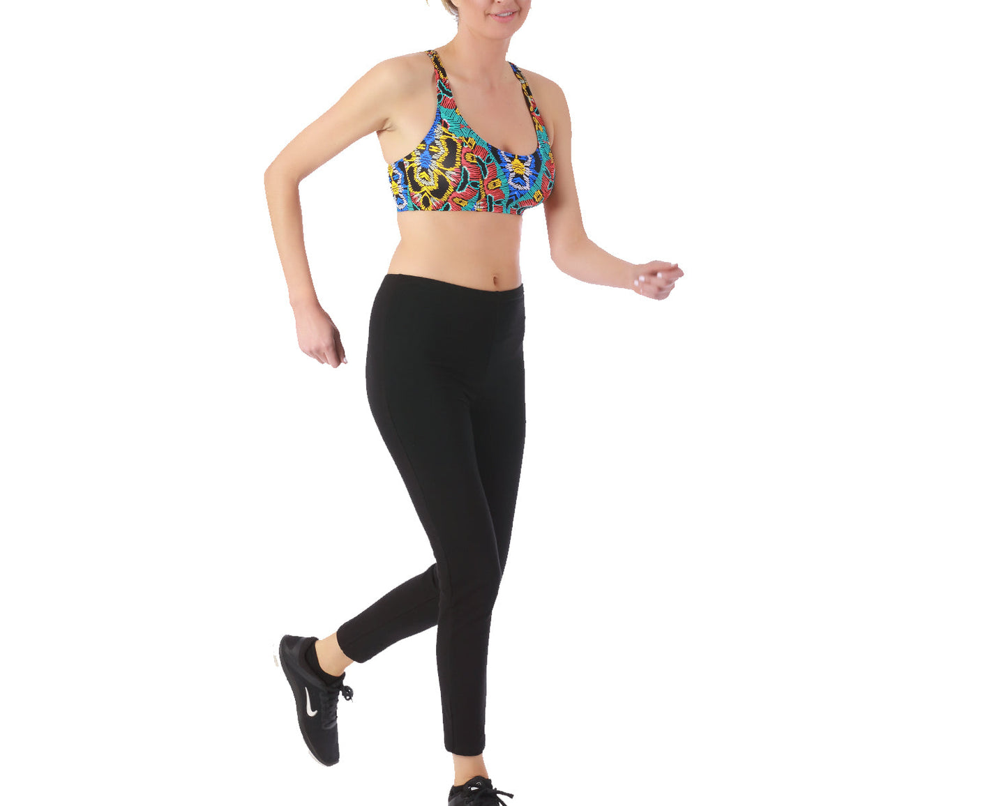 InstantFigure Activewear Printed Racer Back Crop Top -145019