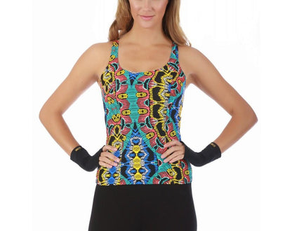 InstantFigure Activewear Printed  Racer Back Tank Top - 145020