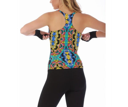 InstantFigure Activewear Printed  Racer Back Tank Top - 145020