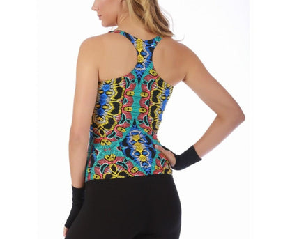InstantFigure Activewear Printed  Racer Back Tank Top - 145020
