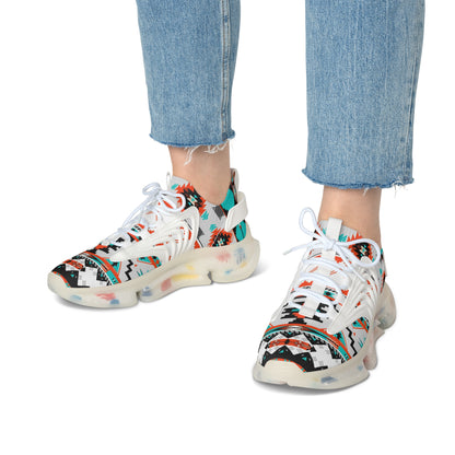 Desert Vibes Colorful Womens Sneakers, Casual Sneakers, Lightweight Sneakers, Trendy Mesh Sneakers, Athletic Footwear, Street Style Shoes