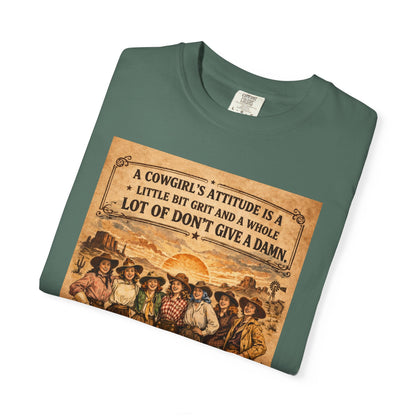 Cowgirl Attitude Graphic T-Shirt — "Welcome to the West" Vintage Western Tee