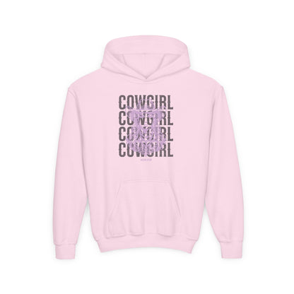 Girls Lavender Cowgirl Hooded Sweatshirt