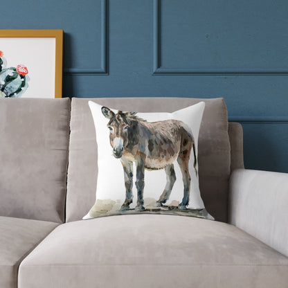 Donkey Art Square Pillow for Cozy Decor
