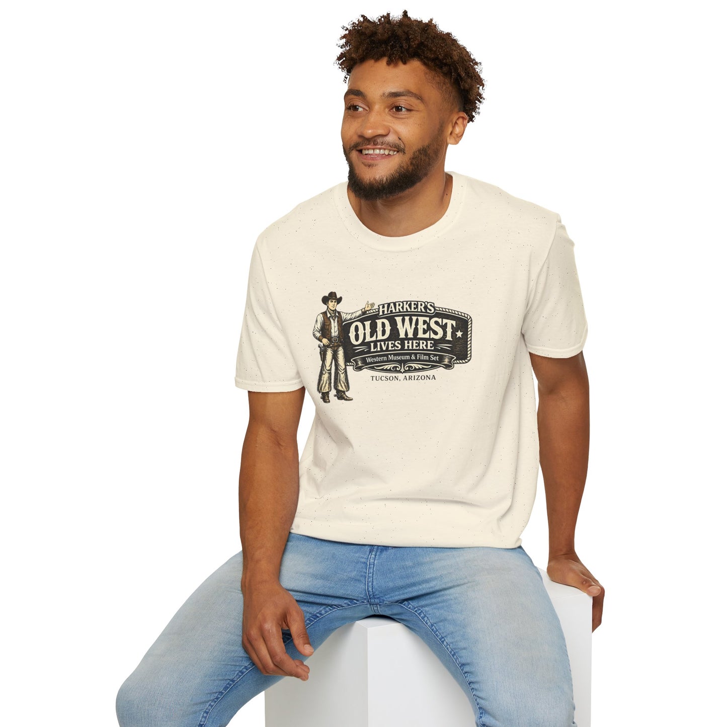 Harker's Old West T-Shirt – “Harker’s Old West Lives Here” Vintage Western Tee