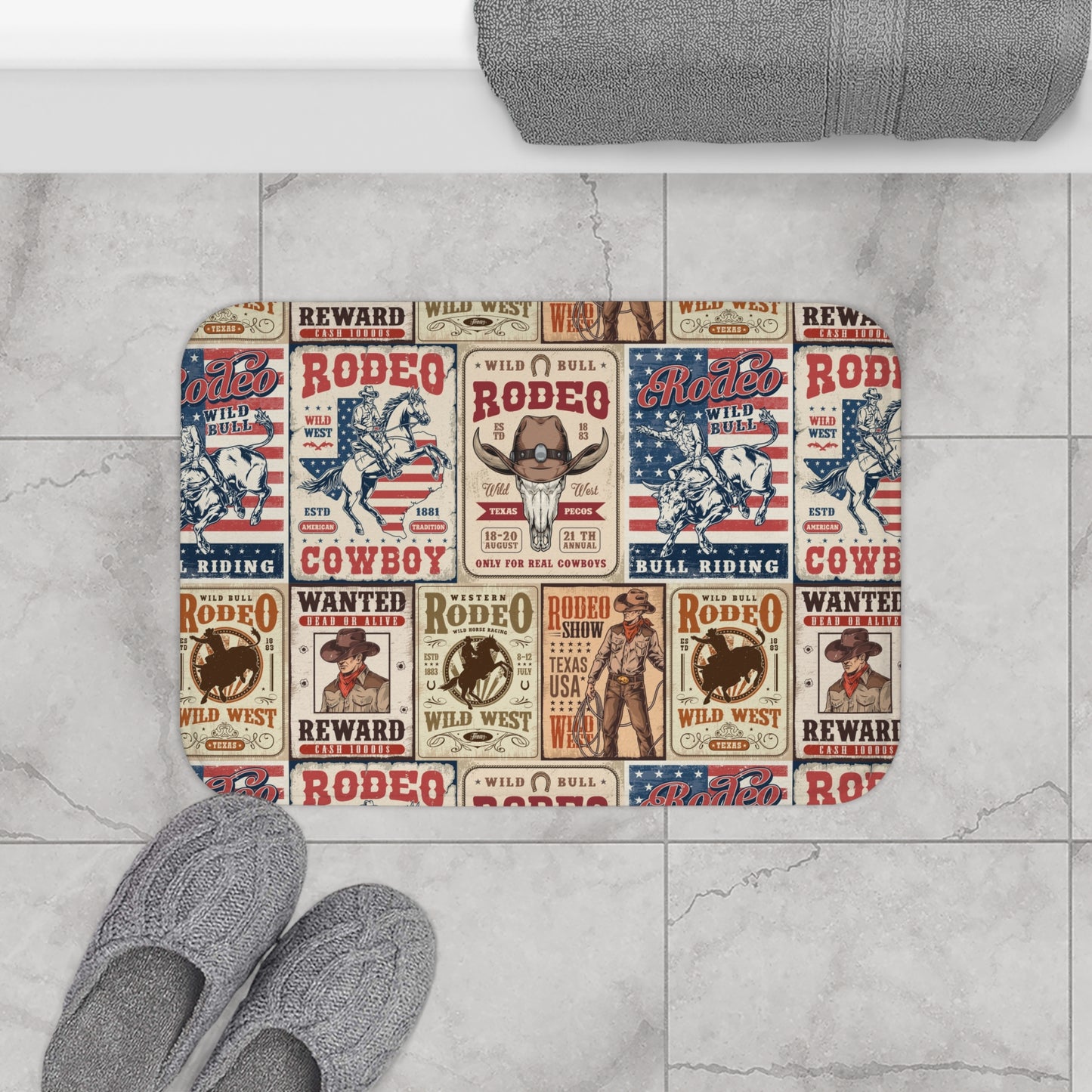 Vintage Rodeo Bath Mat