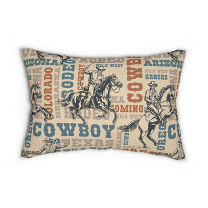 Western Rodeo Lumbar Pillow - Real Cowboy Design