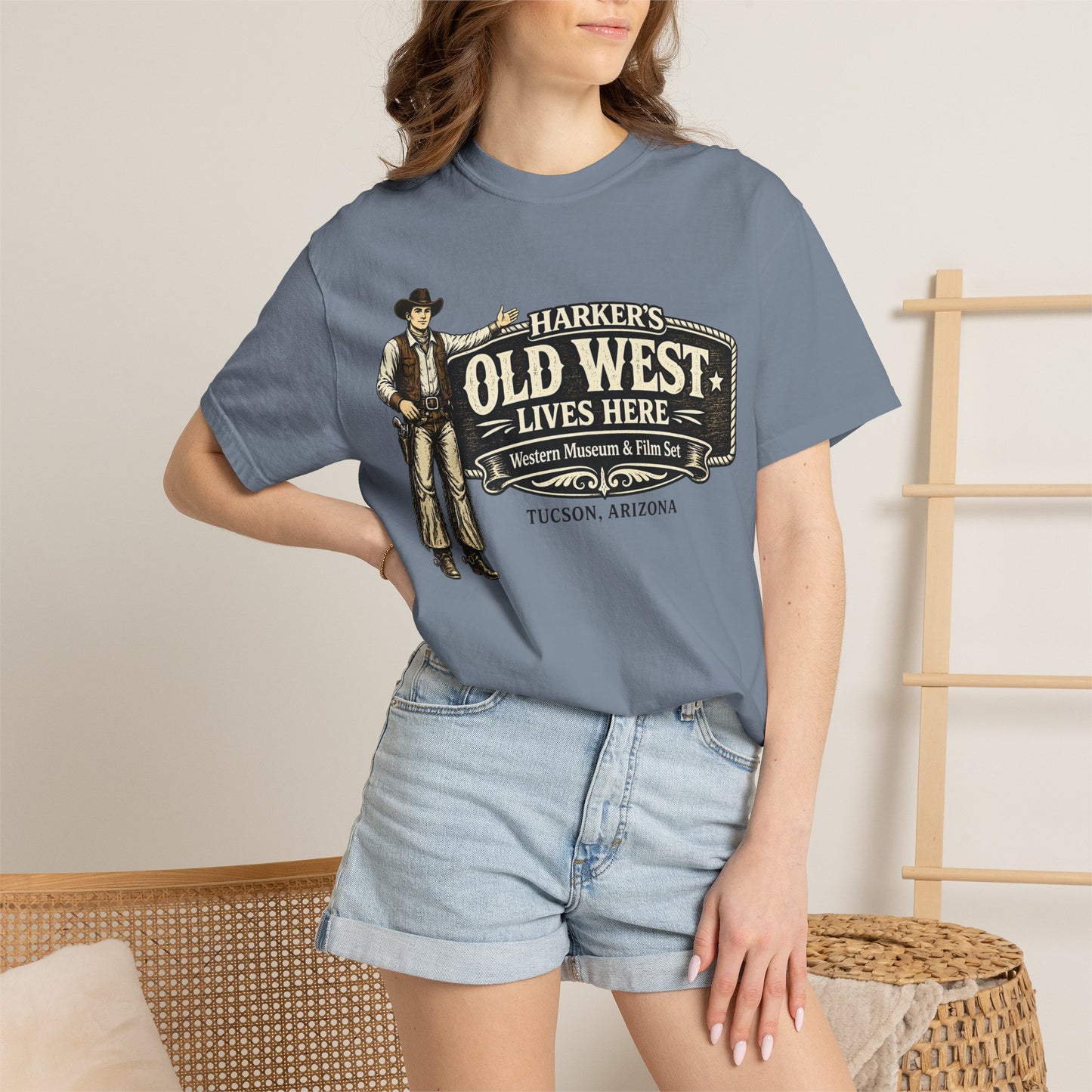 Harker's Old West Lives Here T-Shirt — Vintage Cowboy Tucson Arizona Tee