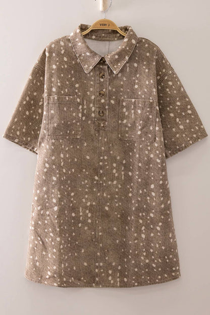 Bambi Print Mini Dress