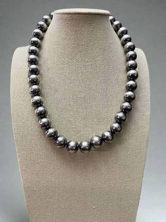 14mm Sterling Pearl Necklace — 18 inch