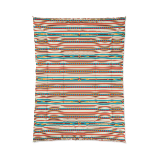 Southwestern Boho Striped Comforter for Cozy Bedrooms